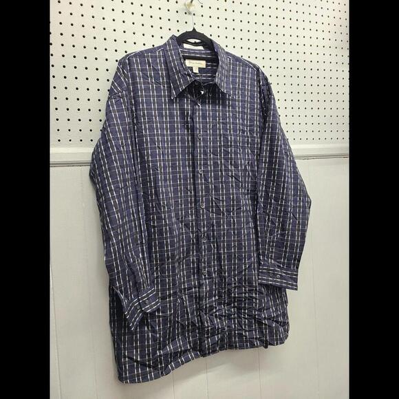 John W. Nordstrom Long-Sleeve Button Down Shirt Men's XL (Black/Blue) - Picture 3 of 8